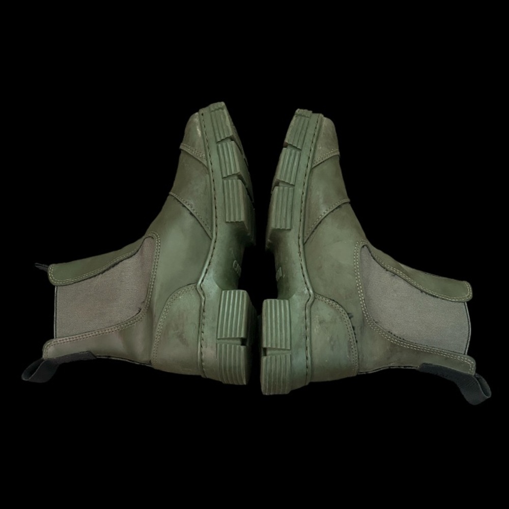 GANNI City Boots Mid Calf Boots Chunky Soles in Green Size 6 - Picture 8 of 13